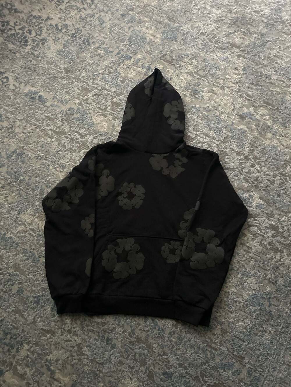 Denim Tears Cotton Wreath Hooded Sweatshirt Black Monochrome